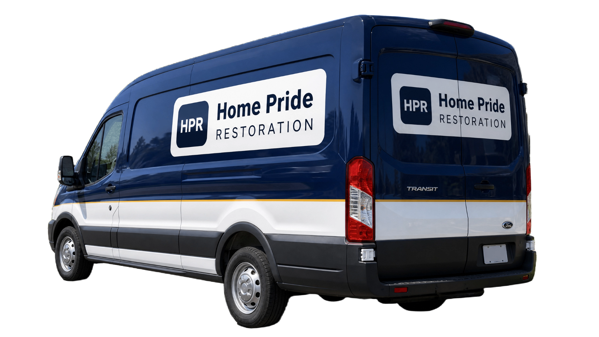 Home Pride Restoration service van ready for water, sewage, and mold emergencies